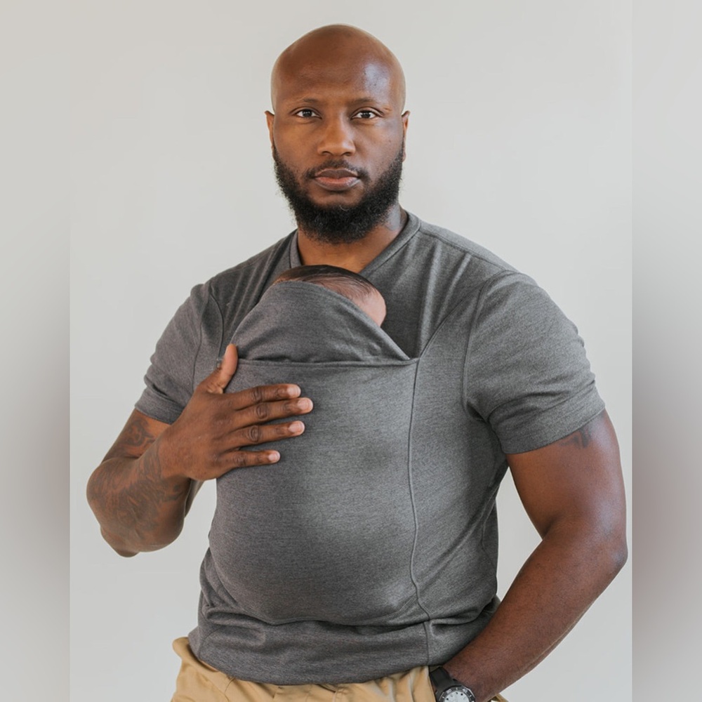 Lalabu Dad Shirt Size Large In Gray Babywearing Pouch